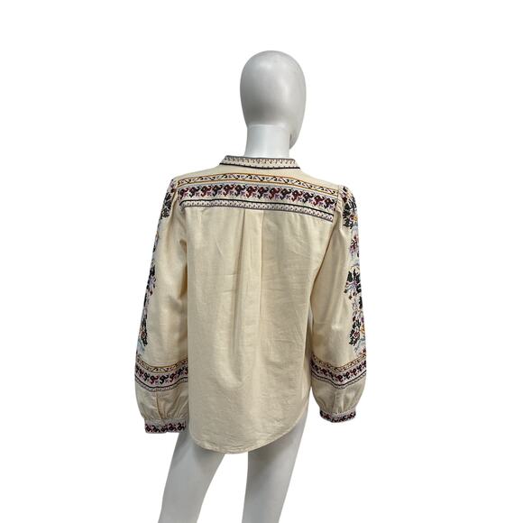 Ba&Sh 'Caloe' Cream Cotton Top Size S - Picture 3 of 5